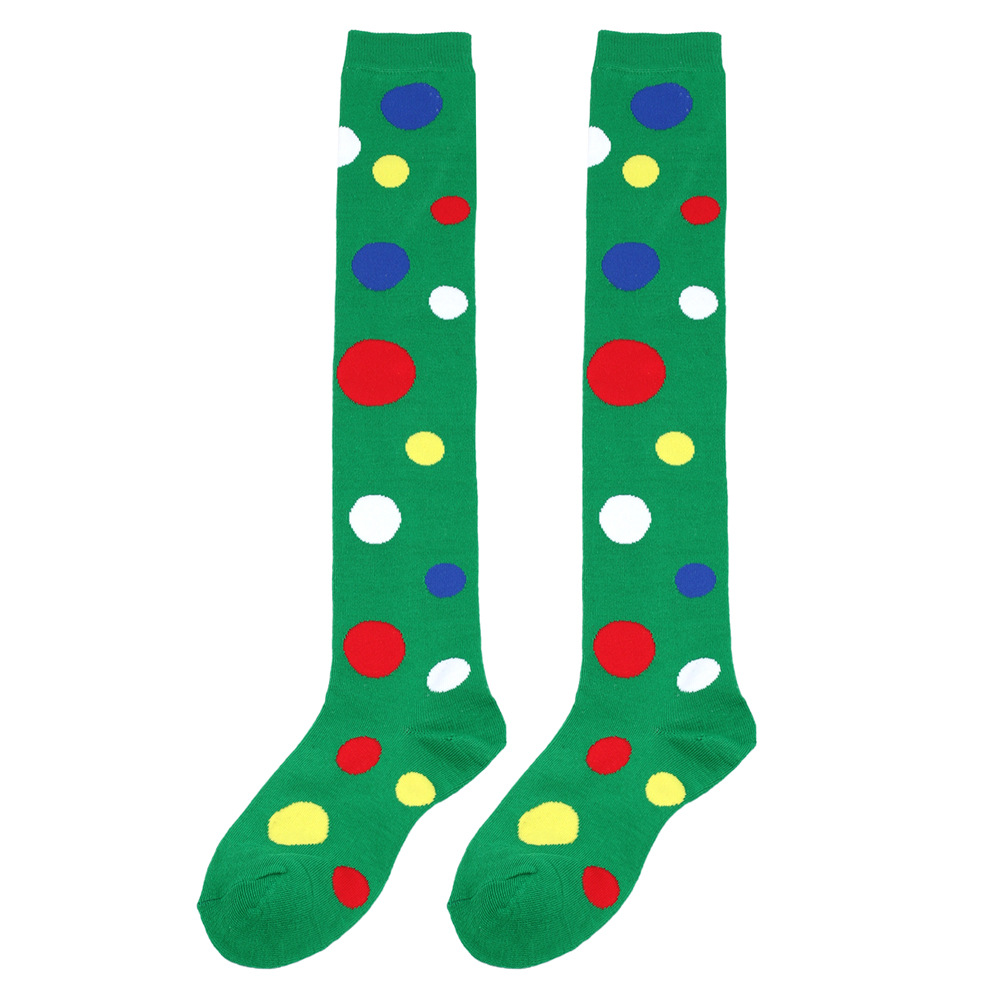 Womens Fashion Colorful Polka Dot Over-the-Knee Socks
